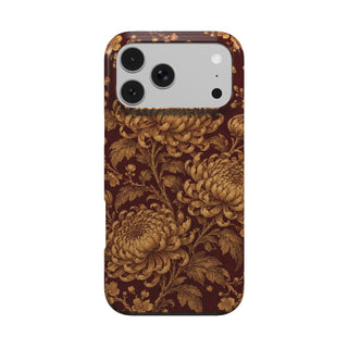Gilded Chrysanthemum phone case – MagSafe iPhone case, front view