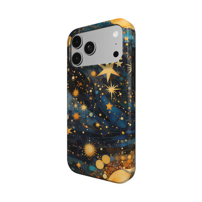 Gilded Cosmos phone case – MagSafe iPhone case, angled view