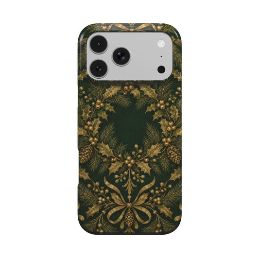 Gilded Holly phone case – MagSafe iPhone case, front view