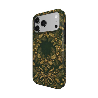 Gilded Holly phone case – MagSafe iPhone case, detail view