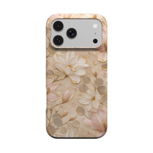 Gilded Magnolia phone case – MagSafe iPhone case, front view
