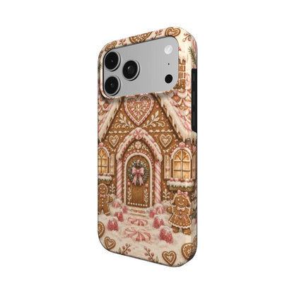 Gingerbread House phone case – MagSafe iPhone case, detail view