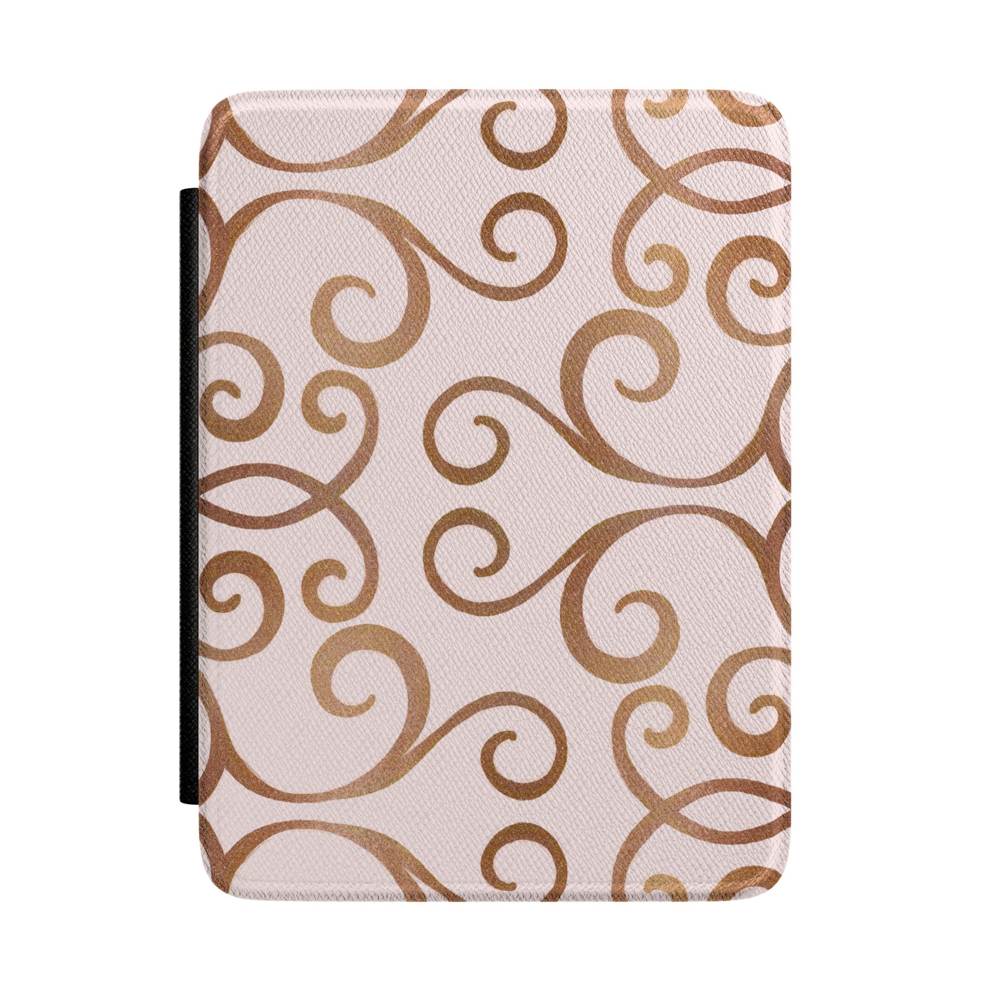 Gold filigree scrollwork Kindle Paperwhite case in blush — Maison Noir gift for her