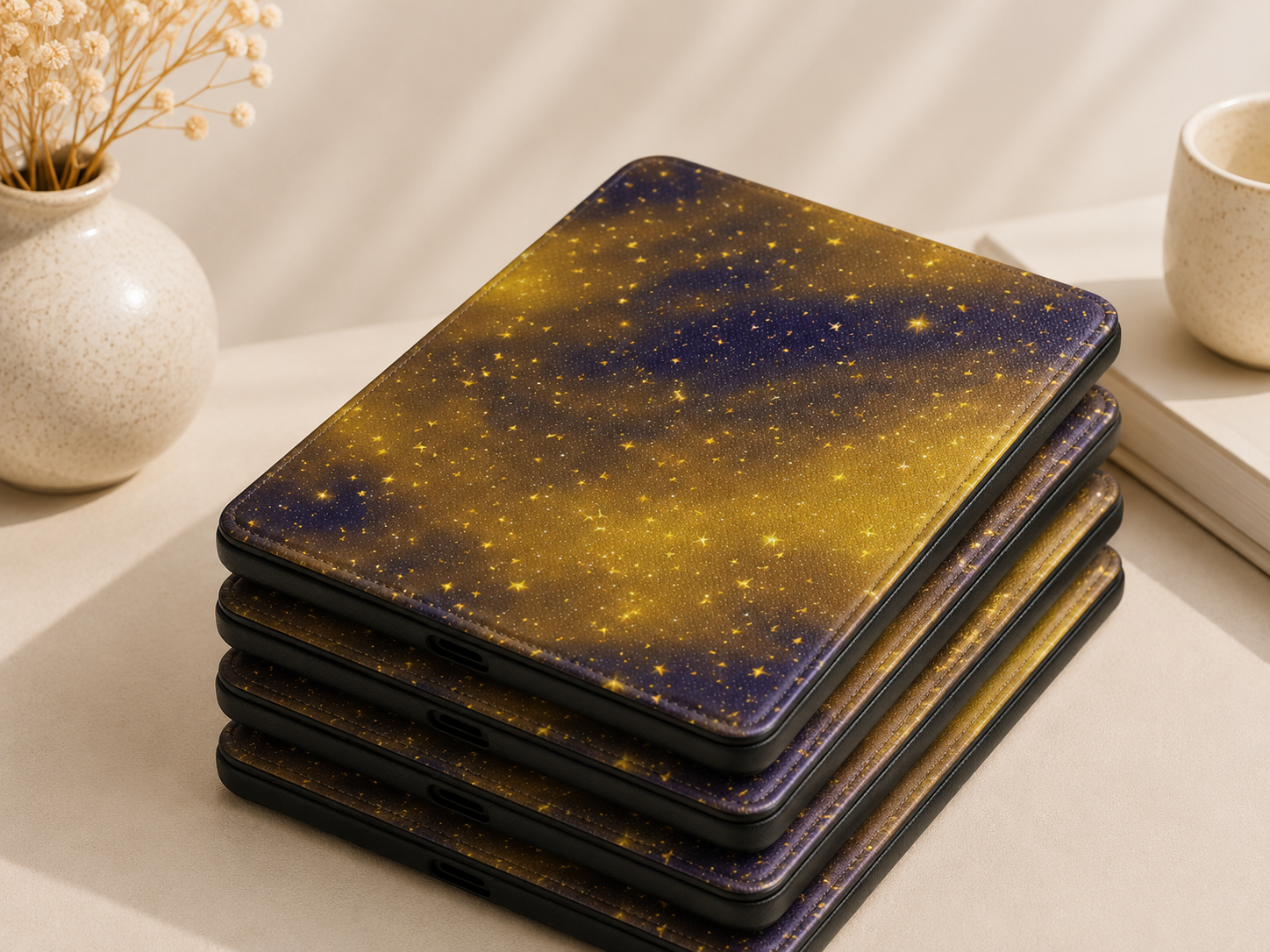 Golden galaxy Kindle case — additional view