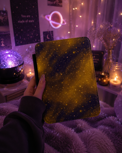 Golden galaxy Kindle case — additional view