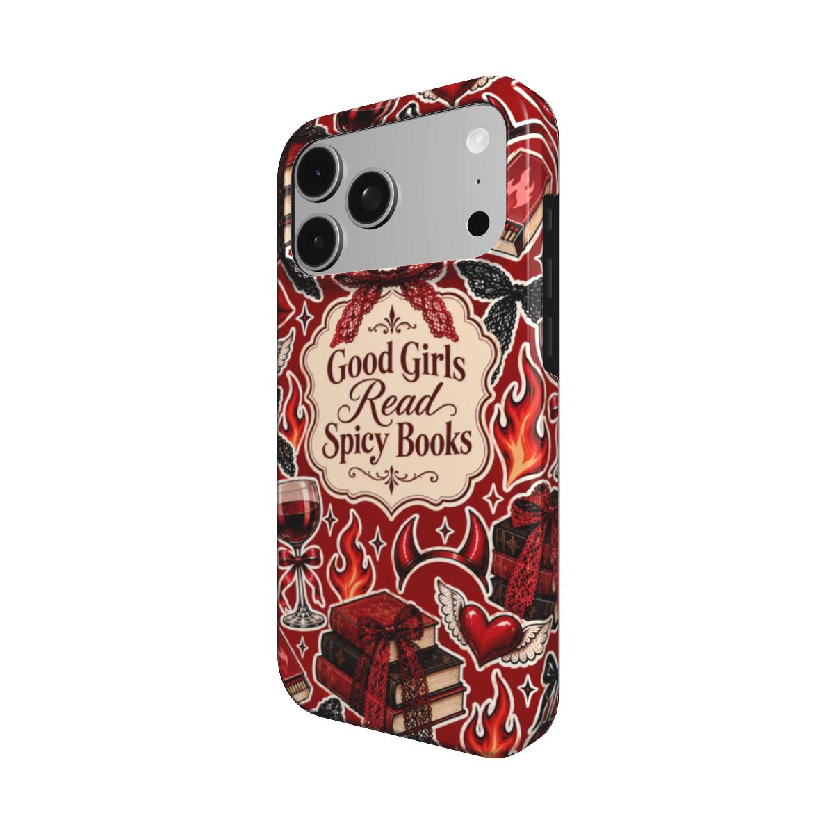 Good Girls Read Spicy Books phone case – MagSafe iPhone case, detail view