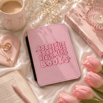 Gorgeous Girls Read Books Kindle case shown at an angle