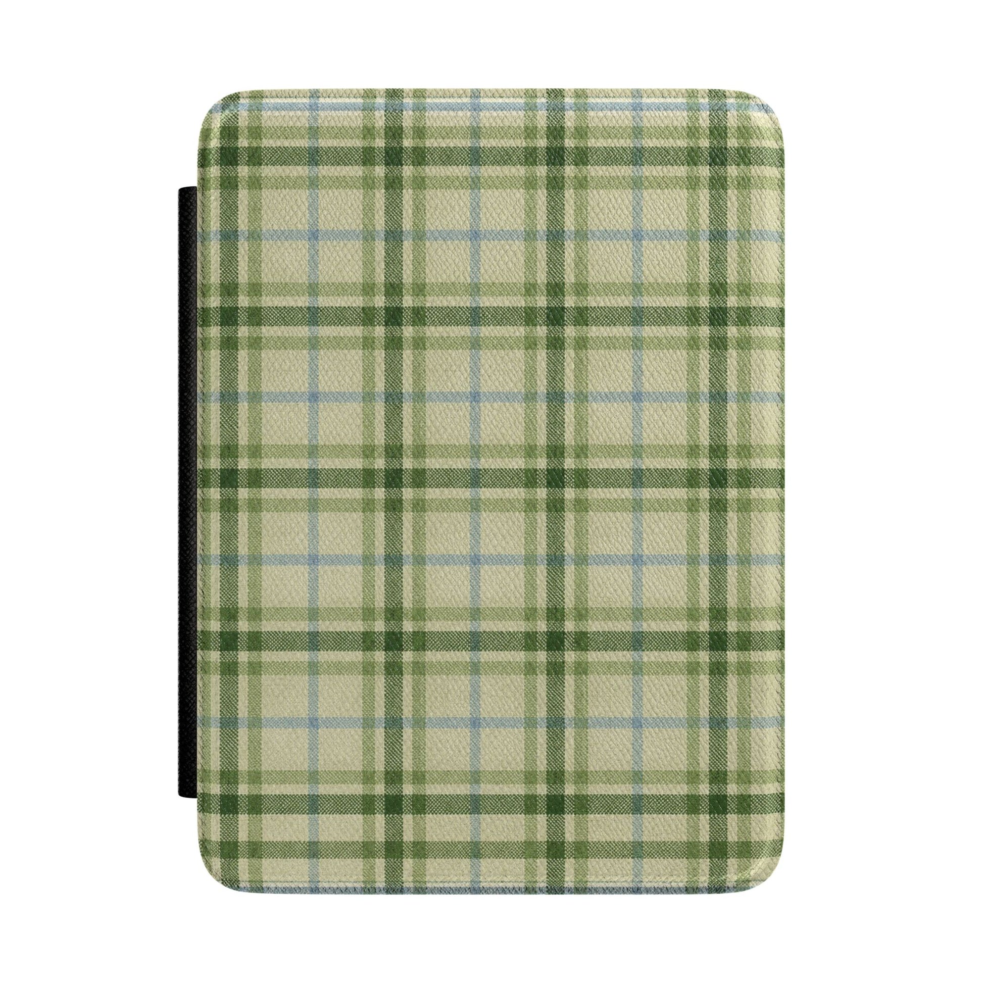 Green Tartan Kindle case — green tartan plaid print