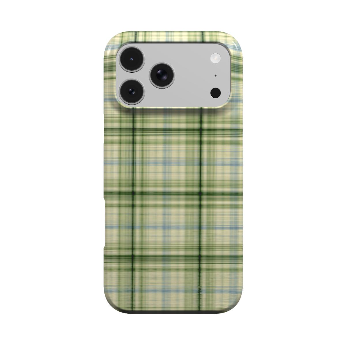 Green Tartan phone case – MagSafe iPhone case, front view