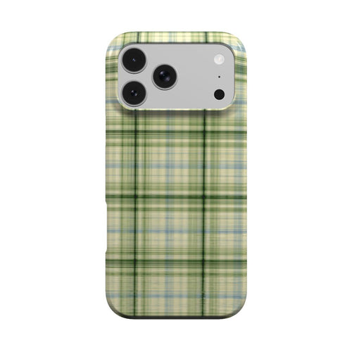 Green Tartan phone case – MagSafe iPhone case, front view