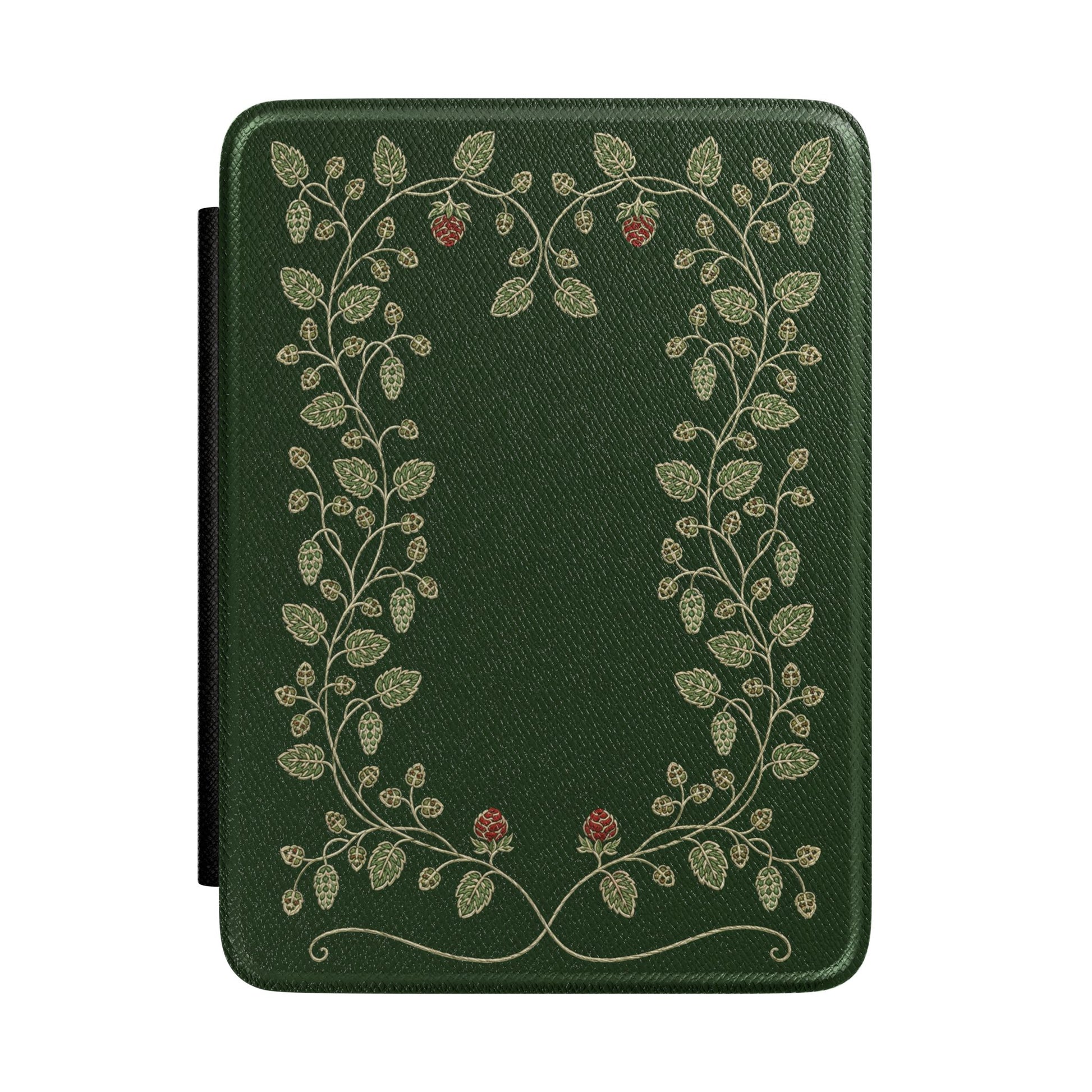 Hop Vine Wreath Kindle case — botanical hop vine wreath print