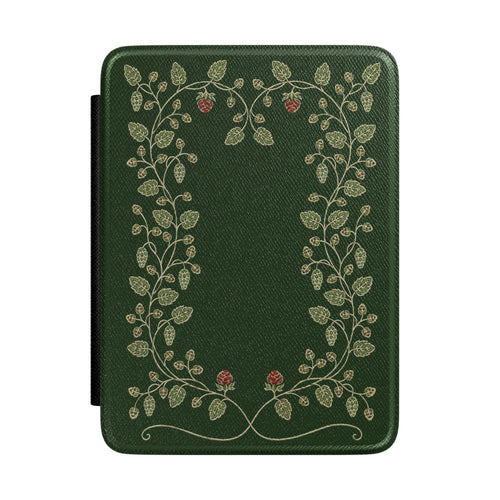 Hop Vine Wreath Kindle case — botanical hop vine wreath print
