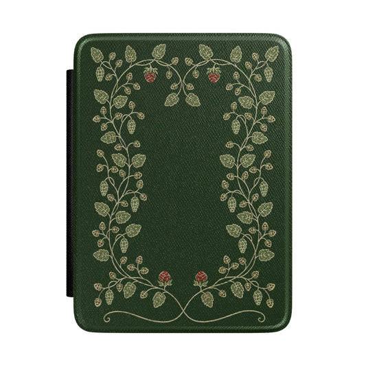 Hop Vine Wreath Kindle case — botanical hop vine wreath print