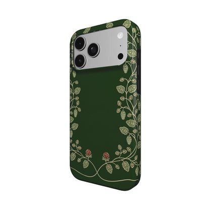 Hop Vine Wreath phone case – MagSafe iPhone case, angled view