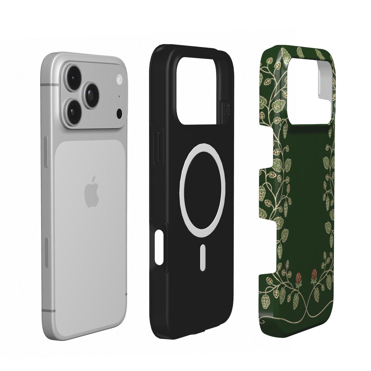 Hop Vine Wreath phone case – MagSafe iPhone case, layer view