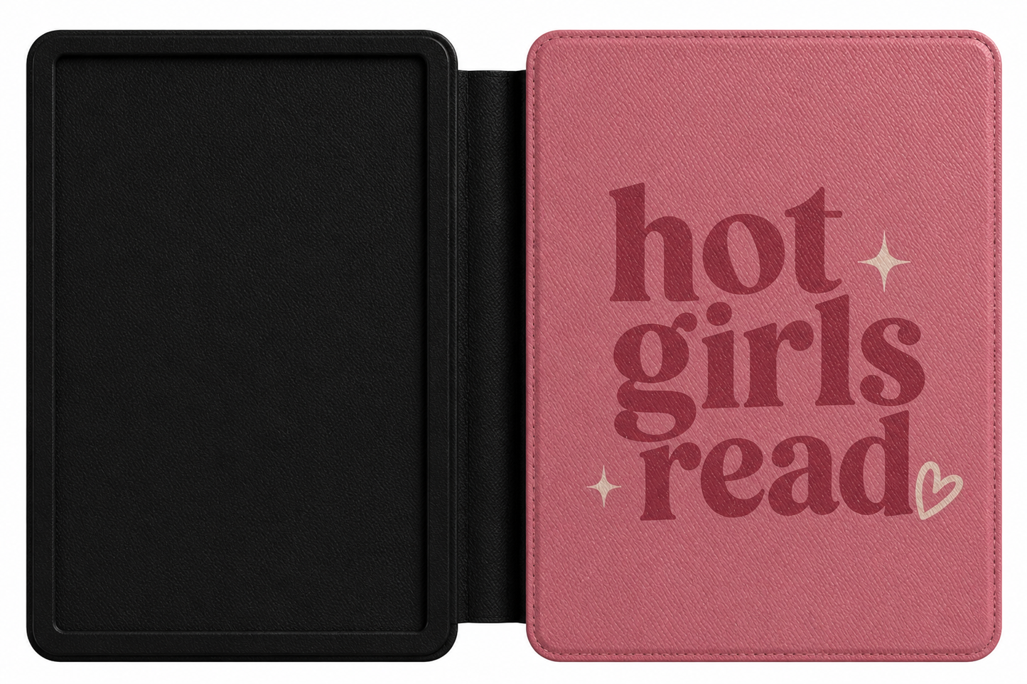 Hot Girls Read Kindle case front cover — bookish slogan print