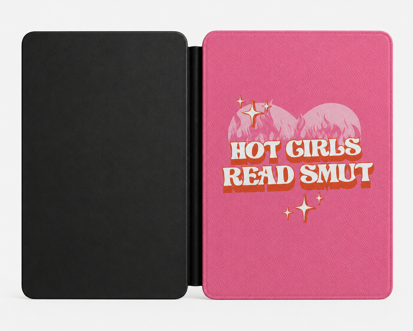 Hot Girls Read Smut Kindle case front cover — cheeky bookish slogan print
