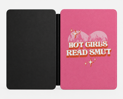 Hot Girls Read Smut Kindle case front cover — cheeky bookish slogan print