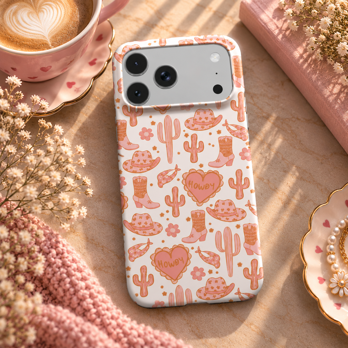 Howdy Western phone case – MagSafe iPhone case, lifestyle photo