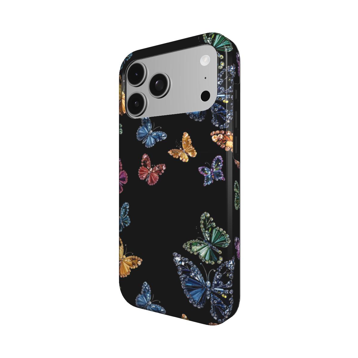 Jeweled Butterfly phone case – MagSafe iPhone case, detail view