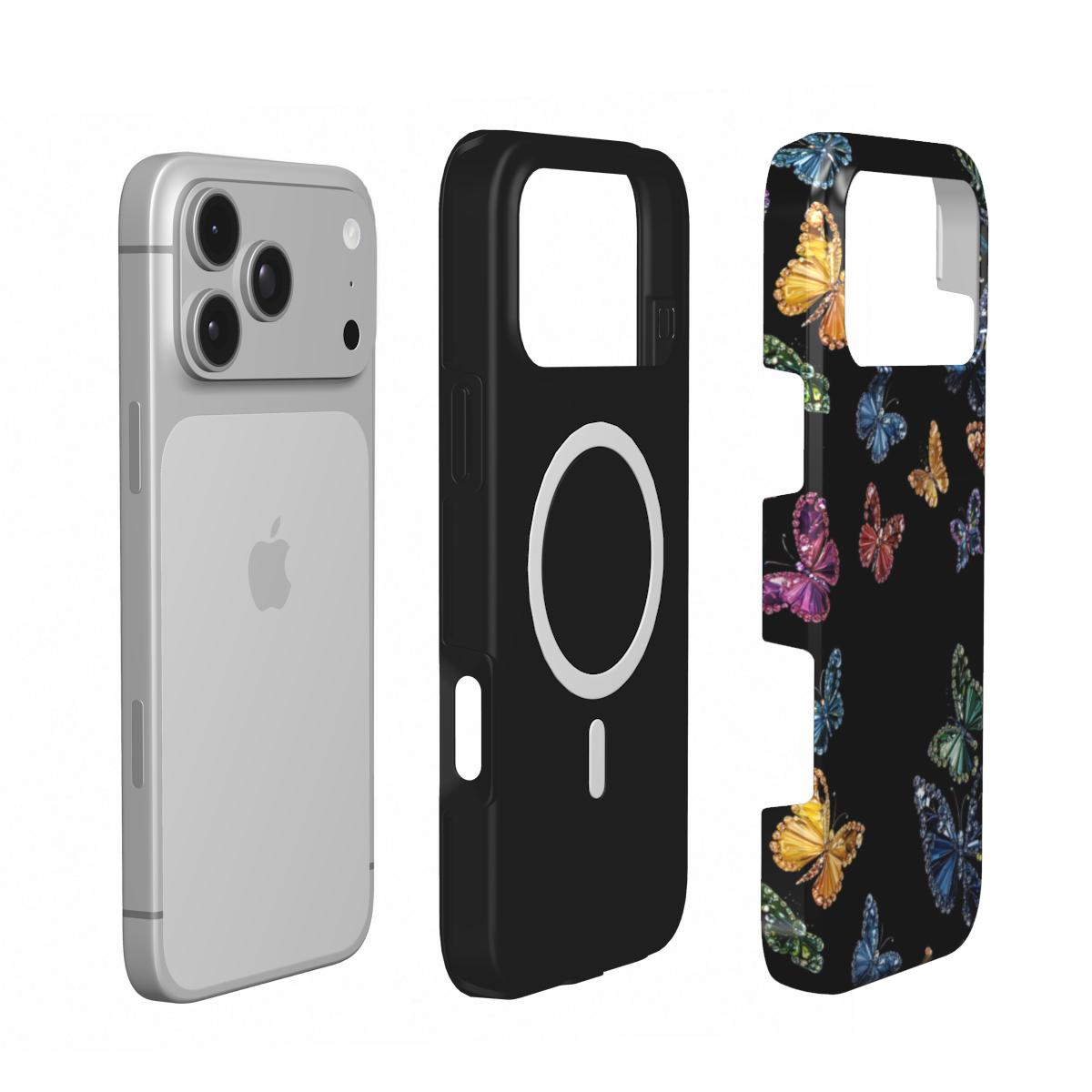 Jeweled Butterfly phone case – MagSafe iPhone case, second detail view