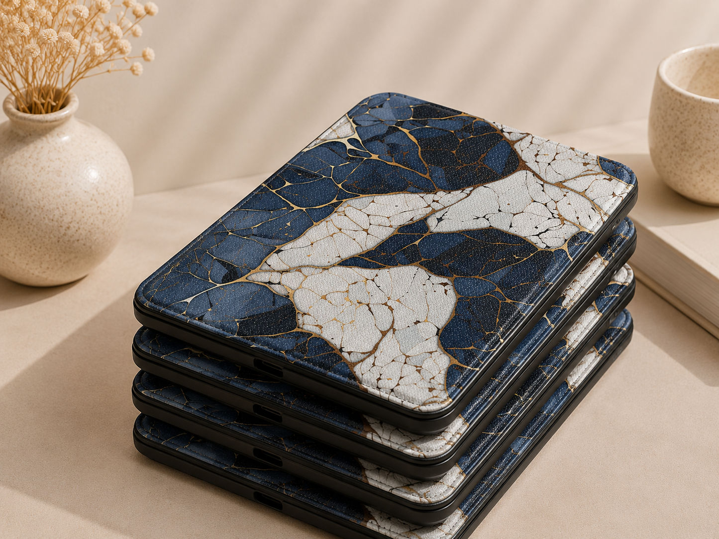 Kintsugi marble Kindle case — additional view