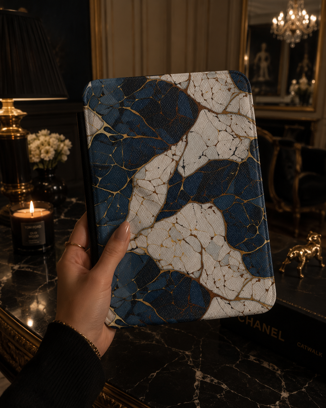 Kintsugi marble Kindle case — additional view