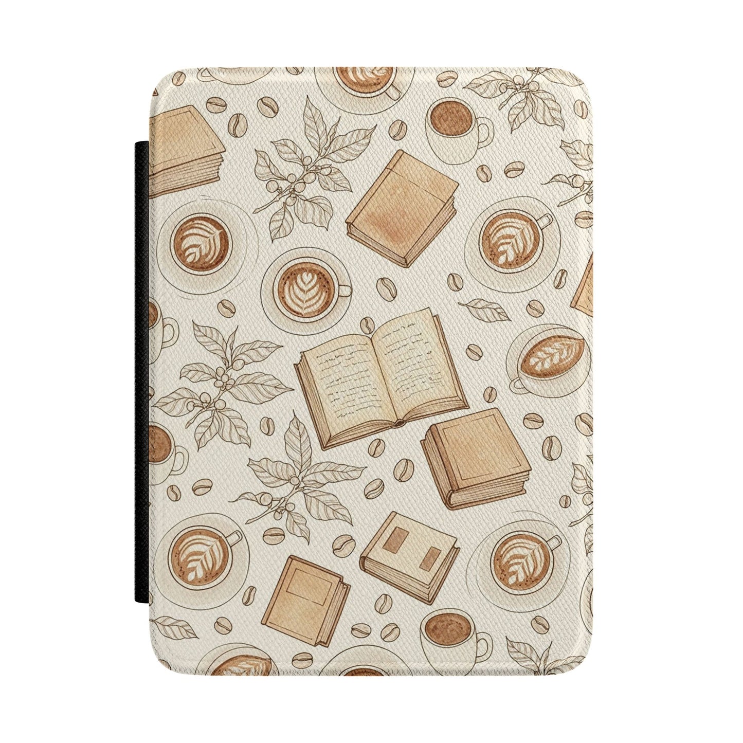 Latte and Books Kindle case — coffee and books print