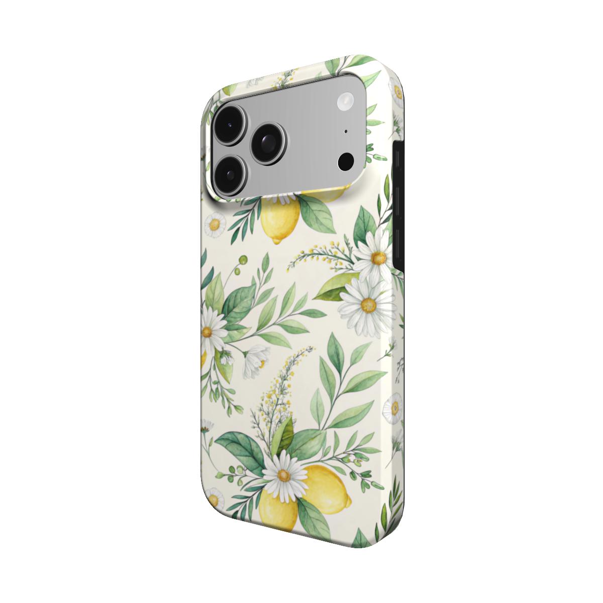 Lemon & Daisy phone case – MagSafe iPhone case, detail view