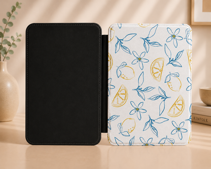 Lemon line art Kindle case — additional view