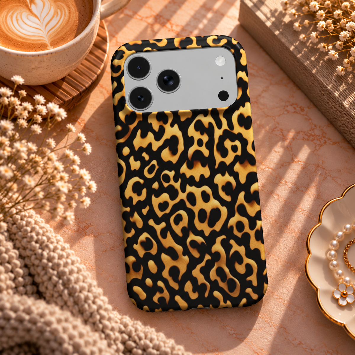 Leopard Fur phone case – MagSafe iPhone case, lifestyle photo