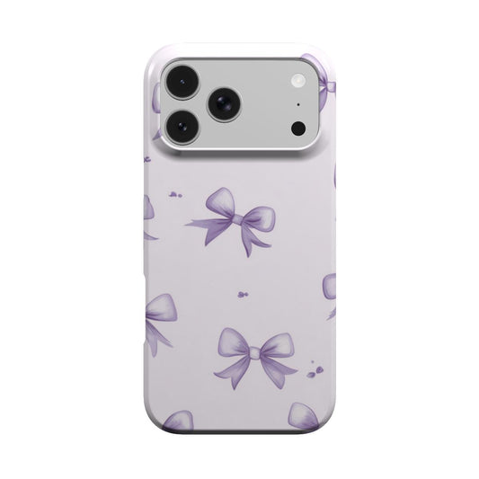 Lilac Bow phone case – MagSafe iPhone case, front view