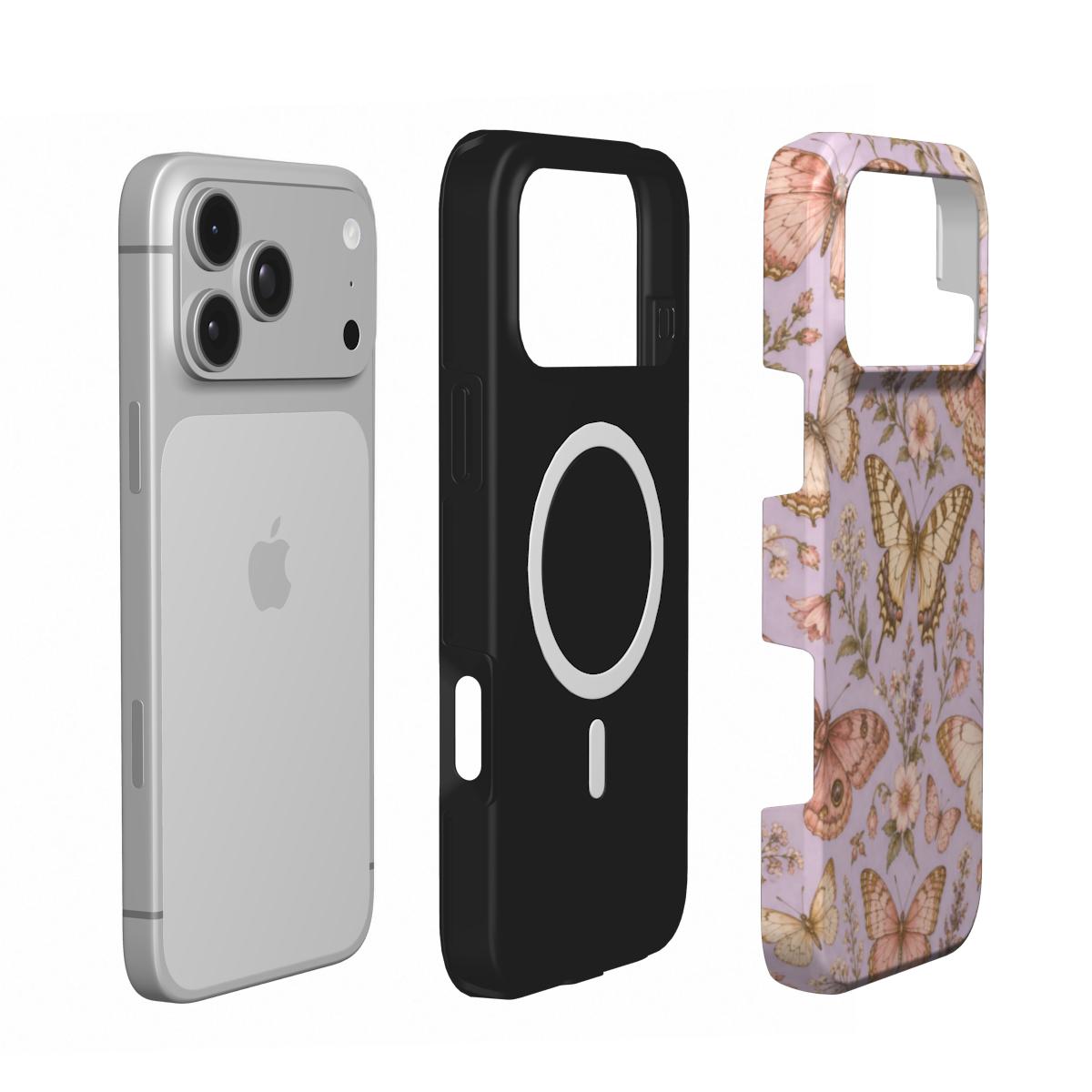 Lilac Butterfly phone case – MagSafe iPhone case, second detail view