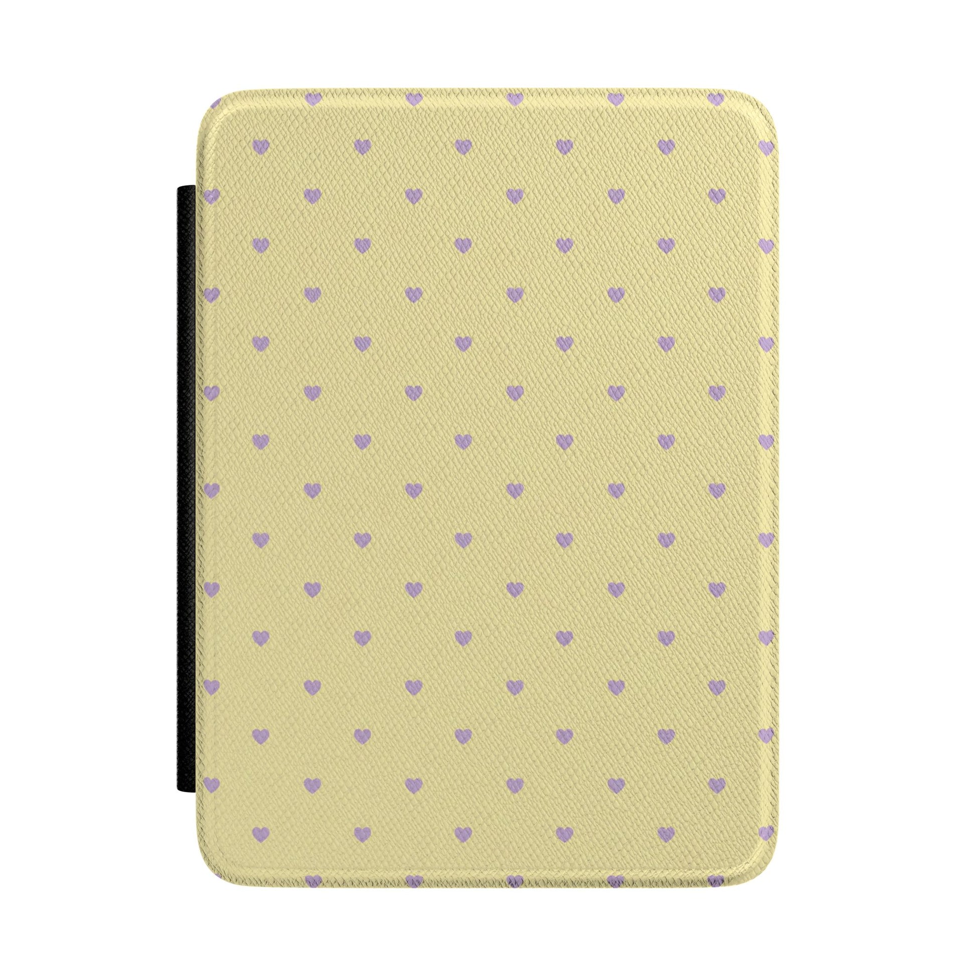 Lilac Hearts Kindle case — lilac and hearts print