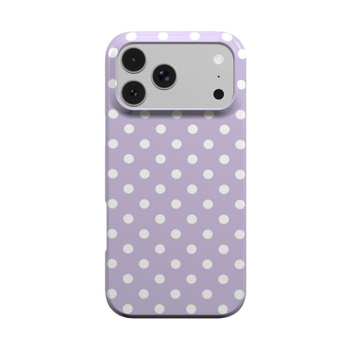 Lilac Polka Dot phone case – MagSafe iPhone case, front view