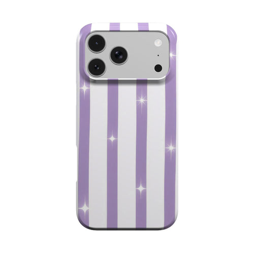 Lilac Sparkle Stripe phone case – MagSafe iPhone case, front view