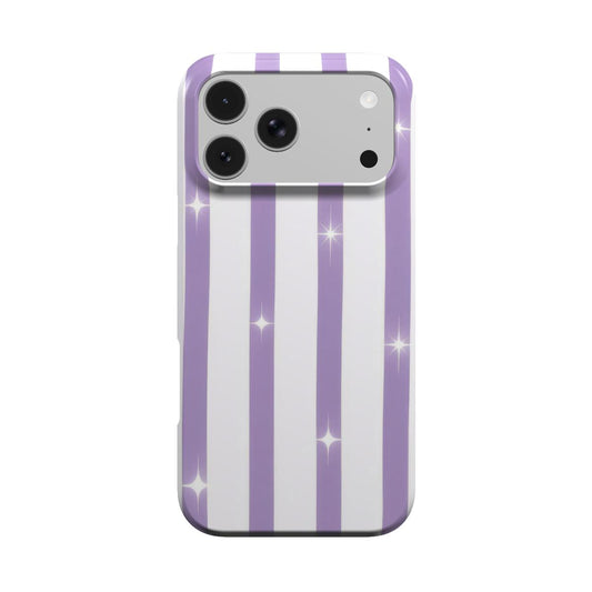 Lilac Sparkle Stripe phone case – MagSafe iPhone case, front view