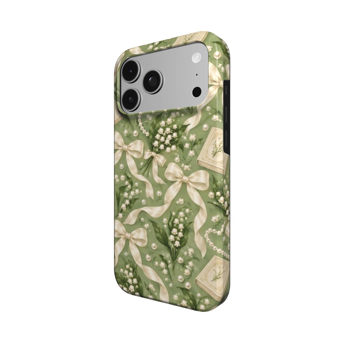 Lily of the Valley phone case – MagSafe iPhone case, detail view