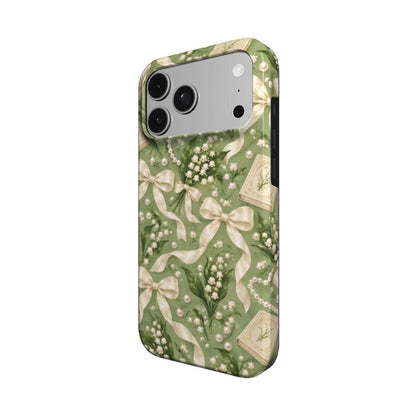Lily of the Valley phone case – MagSafe iPhone case, detail view