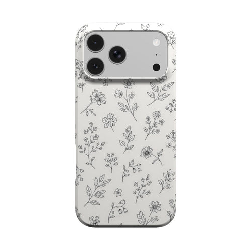 Line Art Wildflower phone case – MagSafe iPhone case, front view