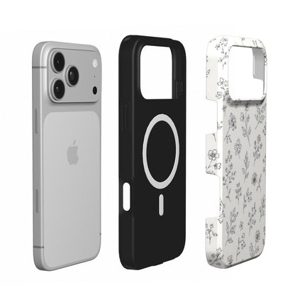 Line Art Wildflower phone case – MagSafe iPhone case, layer view