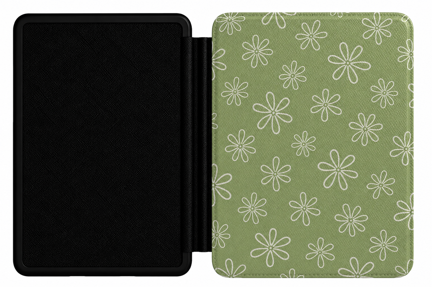Line Daisy Kindle case front cover — line-art daisy print