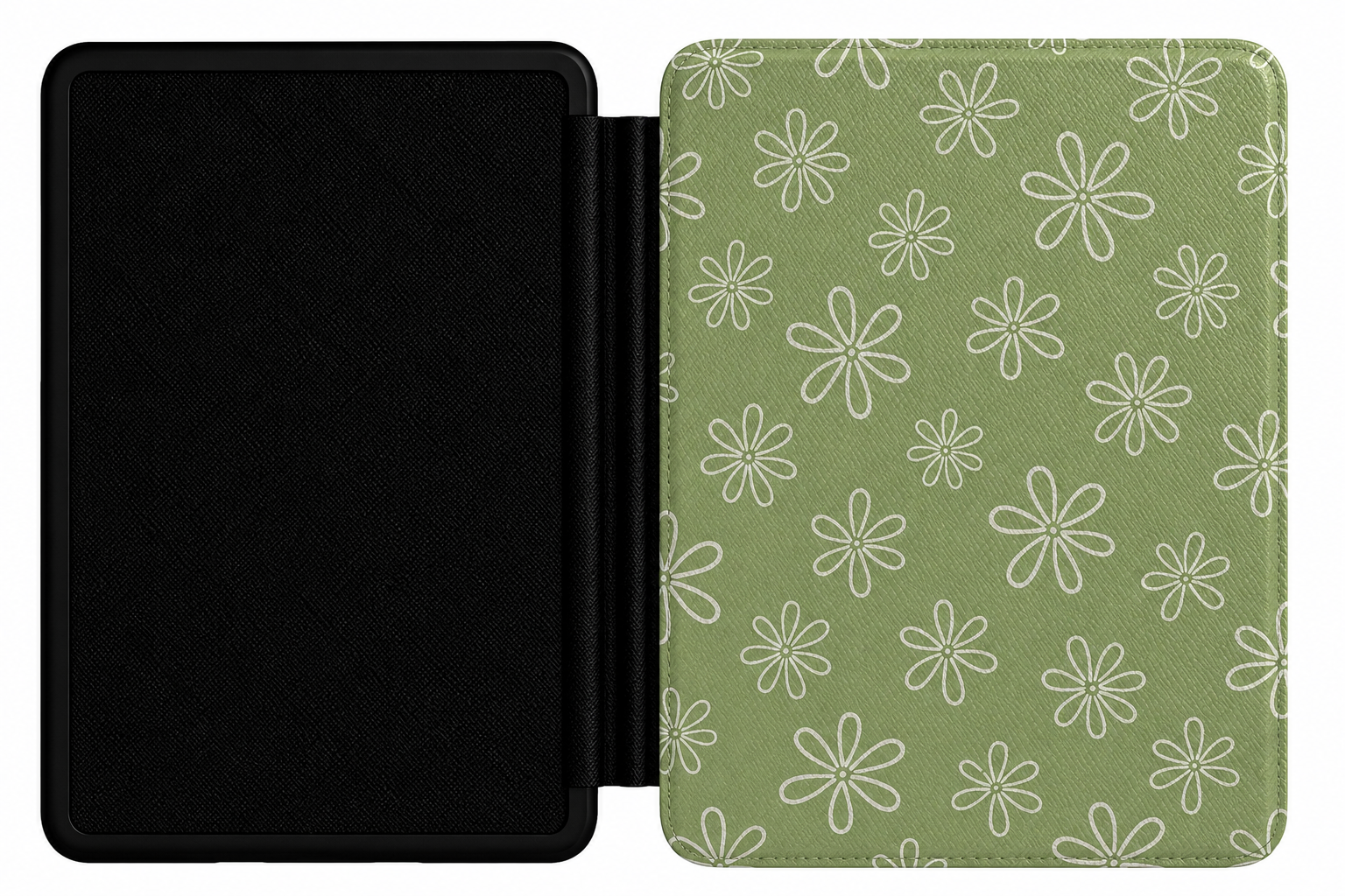 Line Daisy Kindle case front cover — line-art daisy print