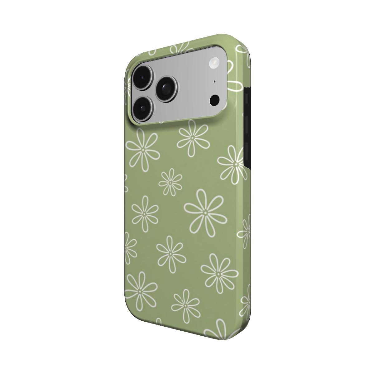 Line Daisy phone case – MagSafe iPhone case, angled view