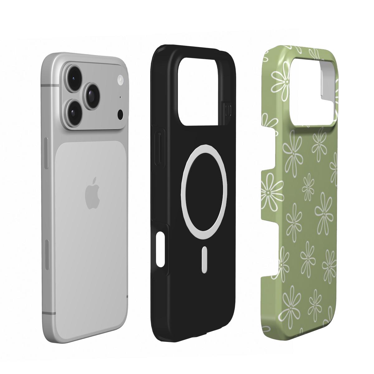 Line Daisy phone case – MagSafe iPhone case, layer view