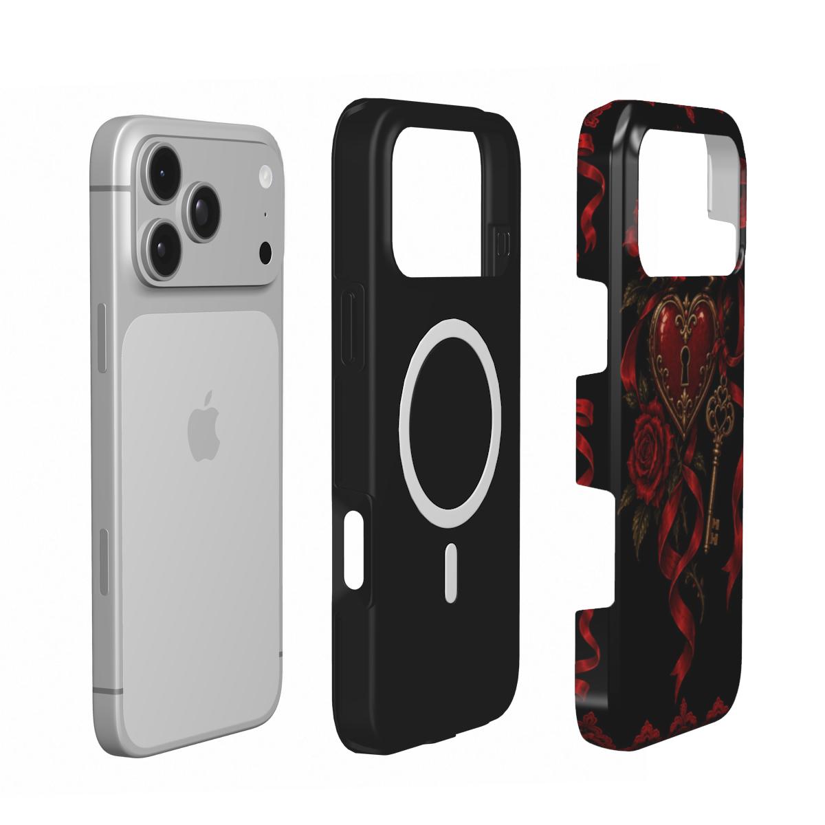 Locked Heart phone case – MagSafe iPhone case, second detail view