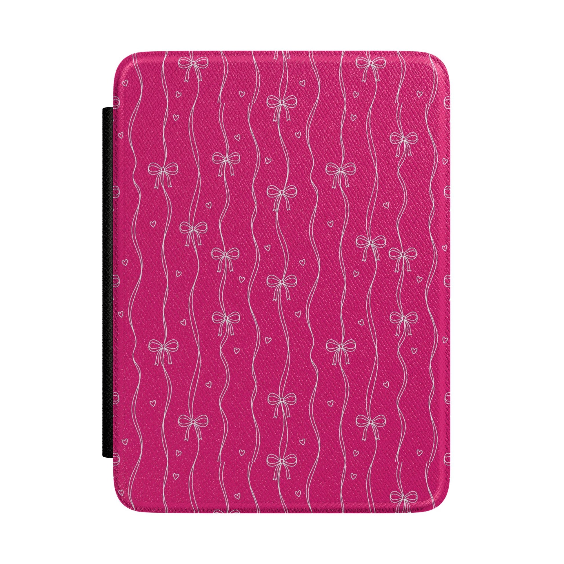Magenta dandelion print Kindle Paperwhite case front cover — Jardin Secret botanical gift