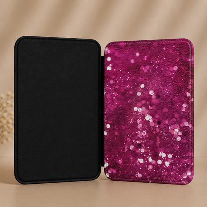 Deep magenta glitter Kindle Paperwhite case — Smut Era gift for romance readers