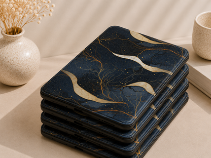 Midnight gold marble Kindle case — additional view