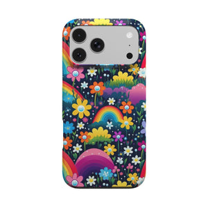 Midnight Rainbow Garden Phone Case